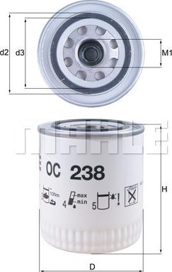 MAHLE OC 238 - Filtru ulei allinparts.ro