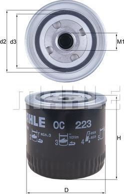 MAHLE OC 223 - Filtru ulei allinparts.ro