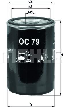 MAHLE OC 79 - Filtru ulei - allinparts.ro