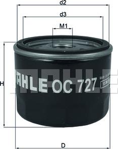 MAHLE OC 727 - Filtru ulei allinparts.ro