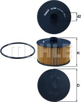 MAHLE OX 968D - Filtru ulei allinparts.ro
