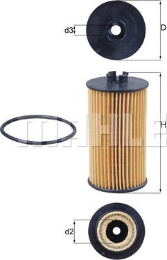 MAHLE OX 401D - Filtru ulei allinparts.ro