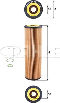 MAHLE OX 562D - Filtru ulei allinparts.ro