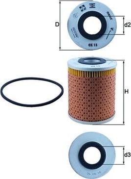 MAHLE OX 15D - Filtru ulei - allinparts.ro