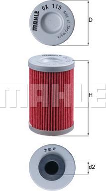 MAHLE OX 115 - Filtru ulei - allinparts.ro