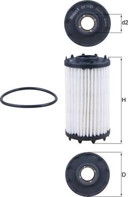 MAHLE OX 1184D - Filtru ulei - allinparts.ro