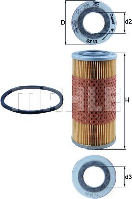 MAHLE OX 12D - Filtru ulei - allinparts.ro