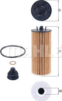 MAHLE OX 815/1D - Filtru ulei - allinparts.ro