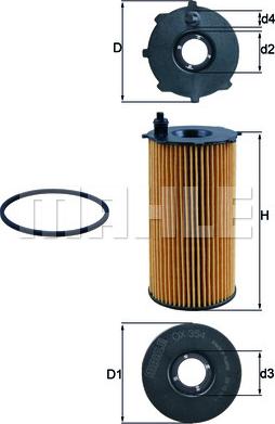 MAHLE OX 354D - Filtru ulei allinparts.ro