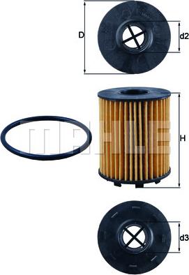 MAHLE OX 371D - Filtru ulei - allinparts.ro