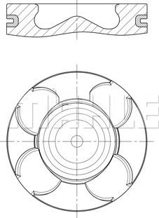 MAHLE 007 PI 00171 002 - Piston - allinparts.ro