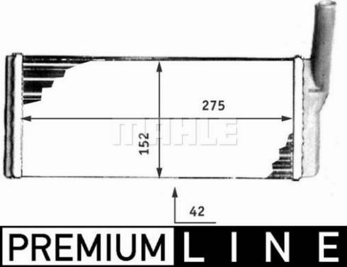 MAHLE AH 96 000P - Schimbator caldura, incalzire habitaclu - allinparts.ro