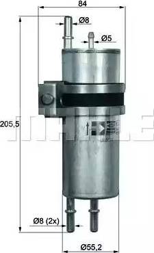 MAHLE KLH 11 - Filtru combustibil allinparts.ro