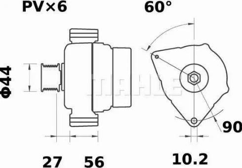MAHLE MG 572 - Generator / Alternator allinparts.ro