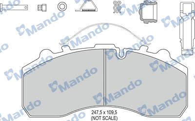 Mando MBF016096 - Set placute frana,frana disc allinparts.ro