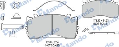 Mando MBF016108 - Set placute frana,frana disc allinparts.ro