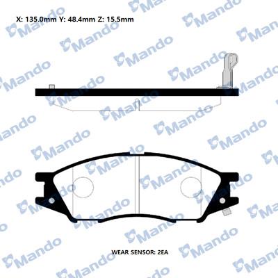 Mando RMPS04NS - Set placute frana,frana disc allinparts.ro