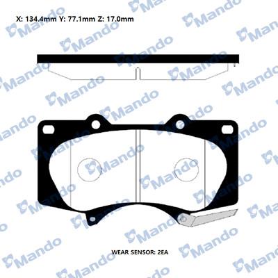 Mando RMPT25 - Set placute frana,frana disc allinparts.ro