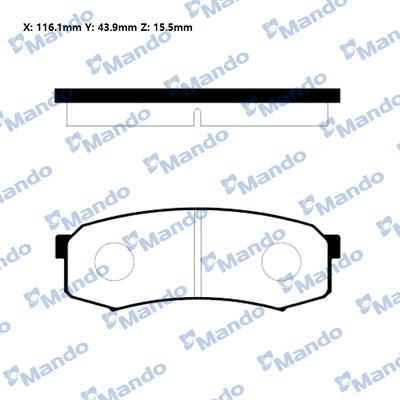 Mando RMPT27 - Set placute frana,frana disc allinparts.ro