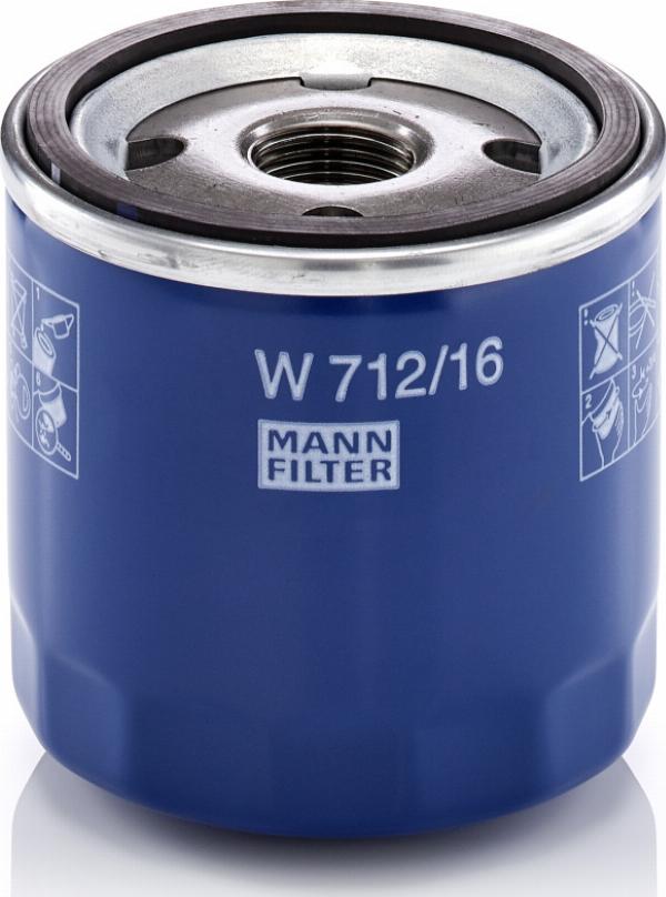 Mann-Filter W 712/16 - Filtru ulei allinparts.ro