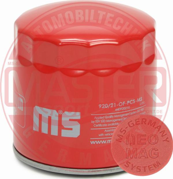 MASTER-SPORT 920/21-OFMG-PCS-MS - Filtru ulei allinparts.ro