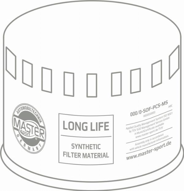 MASTER-SPORT 6024Z-OFS-PCS-MS - Filtru ulei allinparts.ro