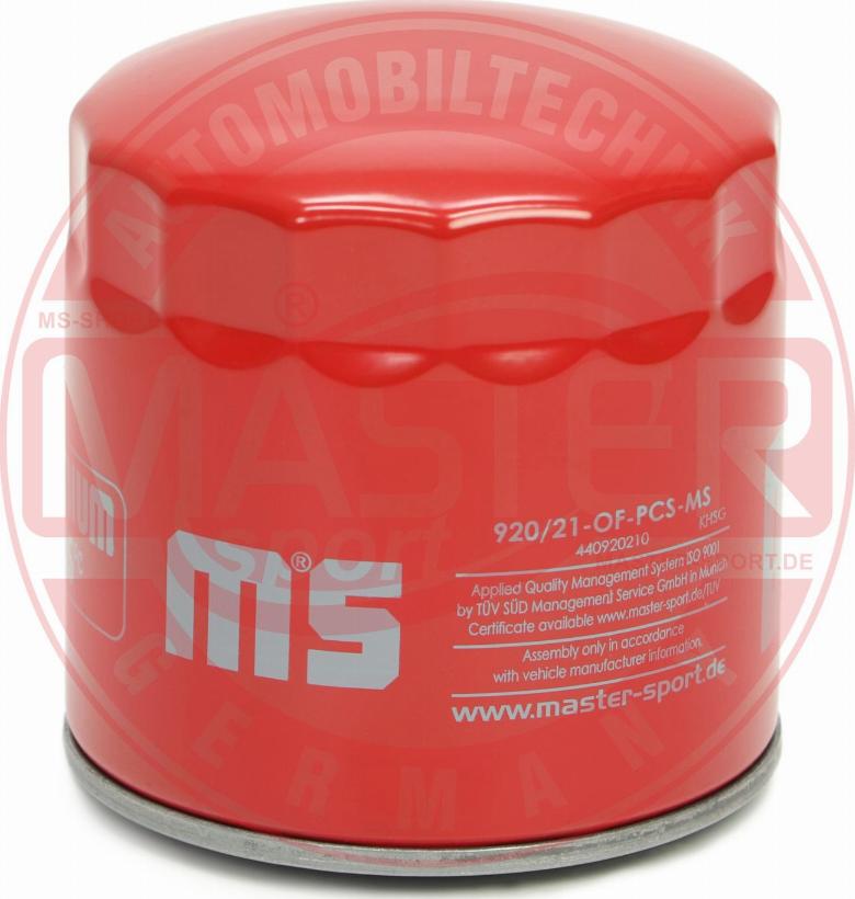 MASTER-SPORT 920/21-OF-PCS-MS - Filtru ulei allinparts.ro