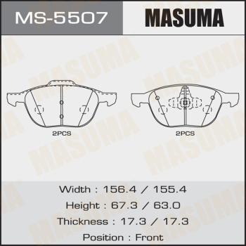 MASUMA MS-5507 - Set saboti frana allinparts.ro