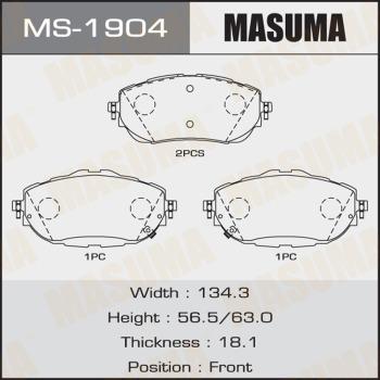 MASUMA MS-1904 - Set saboti frana - allinparts.ro
