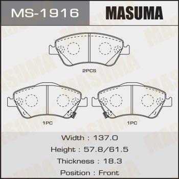 MASUMA MS-1916 - Set saboti frana - allinparts.ro
