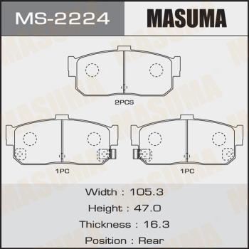 MASUMA MS-2224 - Set saboti frana - allinparts.ro
