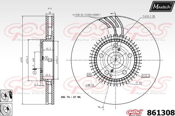Maxtech 827011 - Disc frana allinparts.ro