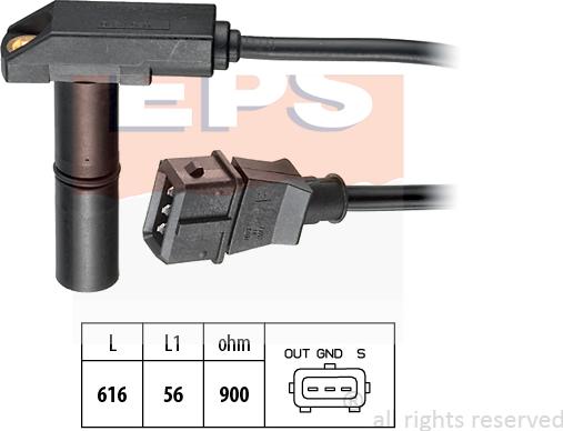 MDR EPS-1953 054 - Senzor impulsuri, arbore cotit - allinparts.ro