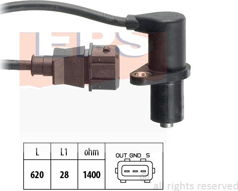 MDR EPS-1953 086 - Senzor,pozitie ax cu came - allinparts.ro