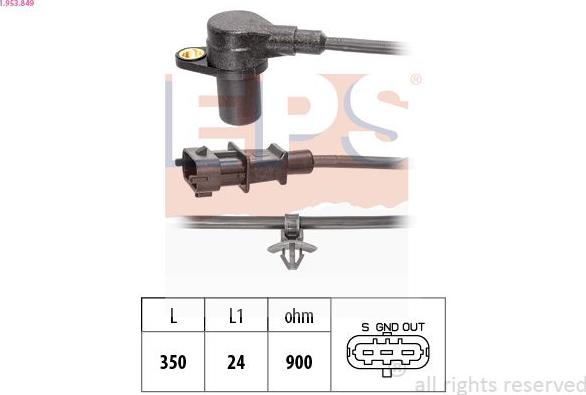 MDR EPS-1953 849 - Senzor impulsuri, arbore cotit allinparts.ro