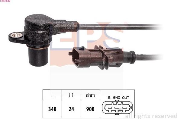 MDR EPS-1953 847 - Senzor impulsuri, arbore cotit allinparts.ro