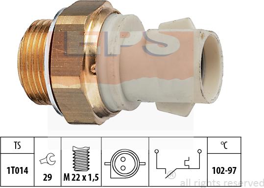 MDR EPS-1850 137 - Comutator temperatura, ventilator radiator - allinparts.ro