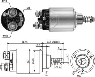 Messmer ZM2639 - Solenoid, electromotor - allinparts.ro