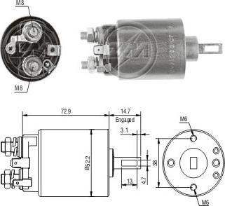Messmer ZM785 - Solenoid, electromotor allinparts.ro