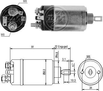Messmer ZM726 - Solenoid, electromotor - allinparts.ro