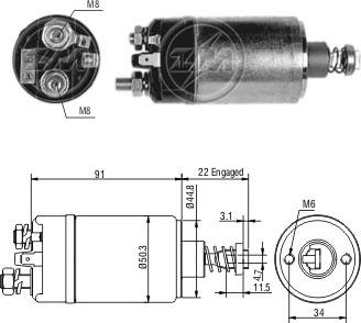 Messmer ZM728 - Solenoid, electromotor allinparts.ro