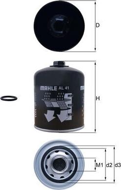 METAL LEVE AL 41 - Element filtrant uscator aer, compresor allinparts.ro