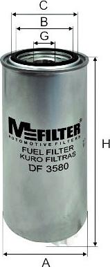 Mfilter DF 3580 - Filtru combustibil allinparts.ro