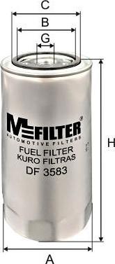 Mfilter DF 3583 - Filtru combustibil allinparts.ro