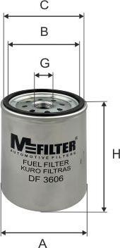 Mfilter DF 3606 - Filtru combustibil allinparts.ro