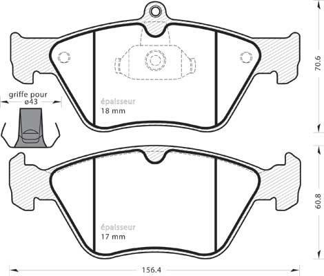 Akebono AN-4389K - Set placute frana,frana disc allinparts.ro