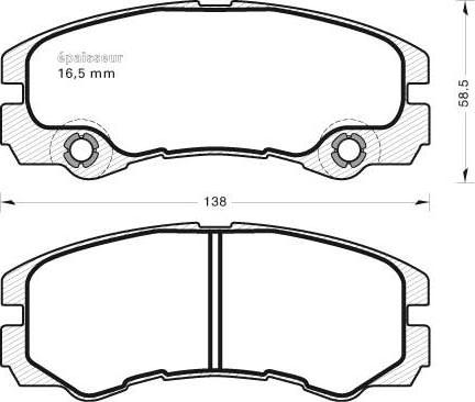 Akebono AN-7120K - Set placute frana,frana disc allinparts.ro