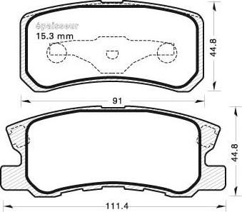 ADVICS D2N096Y - Set placute frana,frana disc allinparts.ro