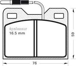CAR PNT121 - Set placute frana,frana disc allinparts.ro