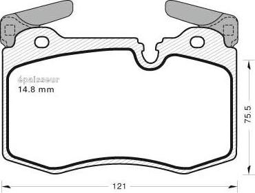 Akebono AN-4703K - Set placute frana,frana disc allinparts.ro